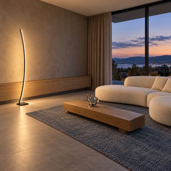 Eglo picacha piantana led 29w 3000k 162,5cm per soggiorno moderna nera