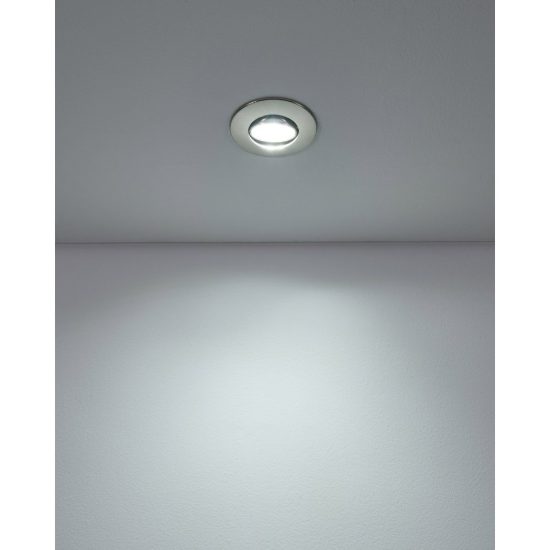 Eglo gedrez set 5 faretti da incasso per cartongesso led 5x4,9w cct 2700k 6500k foro 6,8cm nichel opaco