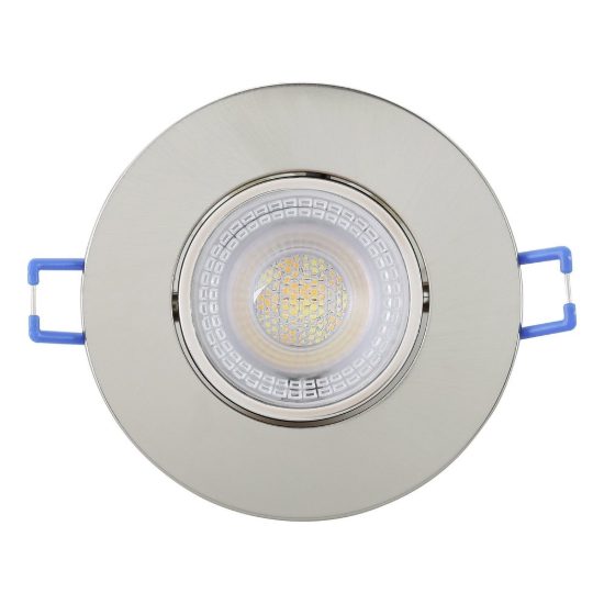 Eglo gedrez set 7 faretti da incasso per cartongesso led 7x4,9w cct 2700k 6500k foro 6,8cm nichel opaco