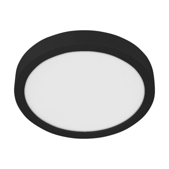 Eglo fueva 5 plafoniera led 20,5w 4000k 28,5cm ip44 moderna rotonda nera