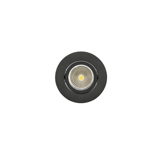 Eglo saliceto faretto da incasso per cartongesso orientabile led 6,4w 4000k foro 6,8cm nero