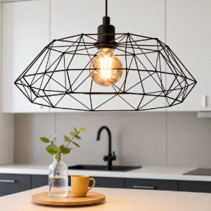 Lampadario per cucina nero eglo carlton