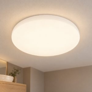 Eglo pogliola e plafoniera led 10w 4000k 26cm ip44 per bagno moderna bianca