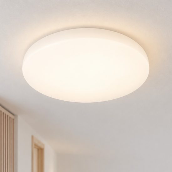 Eglo pogliola e plafoniera led 11w 3000k 26cm moderna bianca