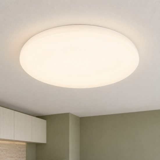 Eglo pogliola e plafoniera led 15w 3000k 31cm moderna bianca
