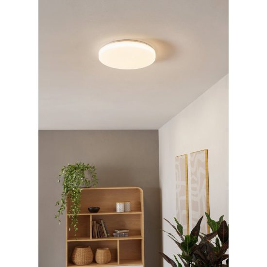 Eglo pogliola e plafoniera led 15w 3000k 31cm moderna bianca