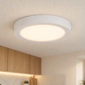 Eglo idun e plafoniera led 24w 4000k 28cm moderna rotonda bianca