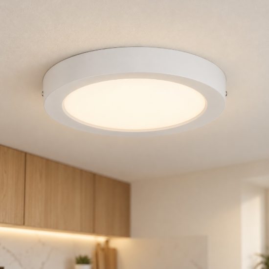 Eglo idun e plafoniera led 24w 4000k 28cm moderna rotonda bianca