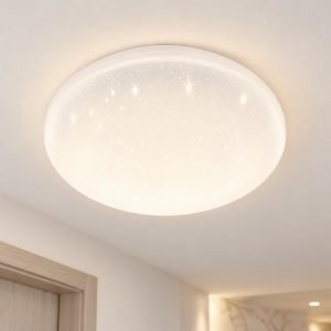 Eglo pogliola e plafoniera led 11w 3000k 26cm moderna bianca effetto cristallo