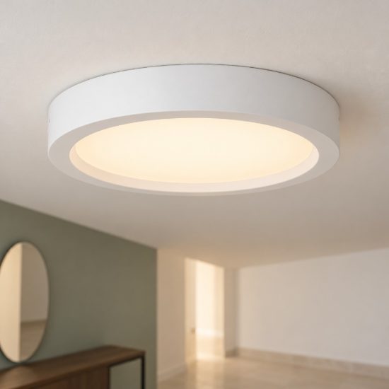 Eglo idun e plafoniera led 14w 3000k 21cm moderna rotonda bianca