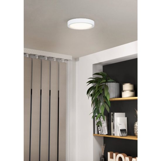 Eglo idun e plafoniera led 14w 4000k 21cm moderna rotonda bianca