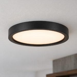 Eglo idun e plafoniera led 17w 4000k 28,5cm moderna rotonda nera