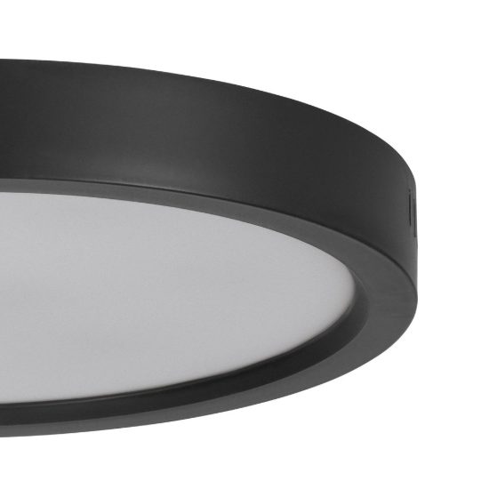 Eglo idun e plafoniera led 17w 4000k 28,5cm moderna rotonda nera