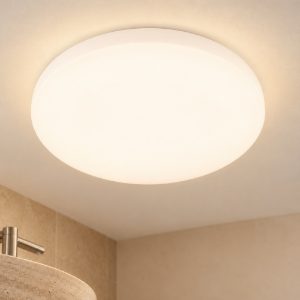 Eglo pogliola e plafoniera led 11w 3000k 26cm ip44 per bagno moderna bianca