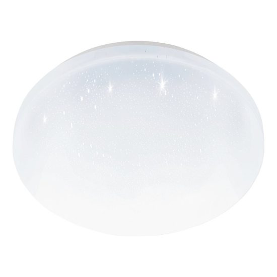 Eglo pogliola e plafoniera led 8w 4000k 22cm moderna bianca effetto cristallo