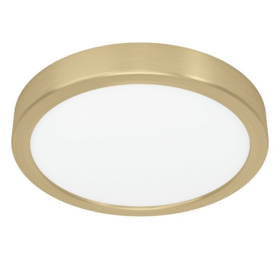 Eglo fueva 5 plafoniera led 17w 3000k 21cm moderna rotonda ottone