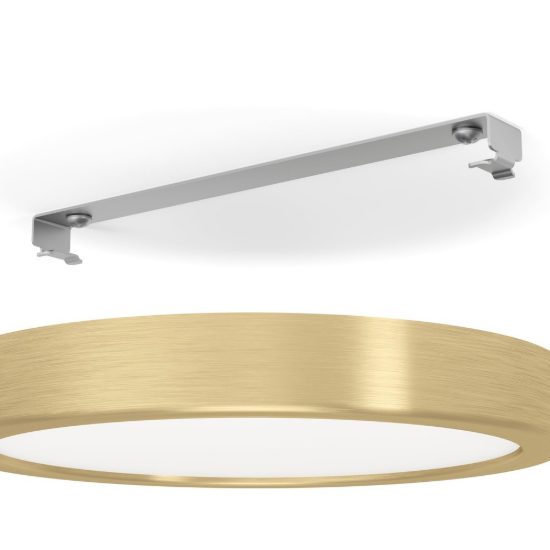 Eglo fueva 5 plafoniera led 17w 3000k 21cm moderna rotonda ottone