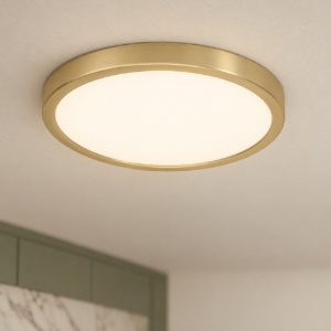 Eglo fueva 5 plafoniera led 20,5w 3000k 28,5cm moderna rotonda ottone