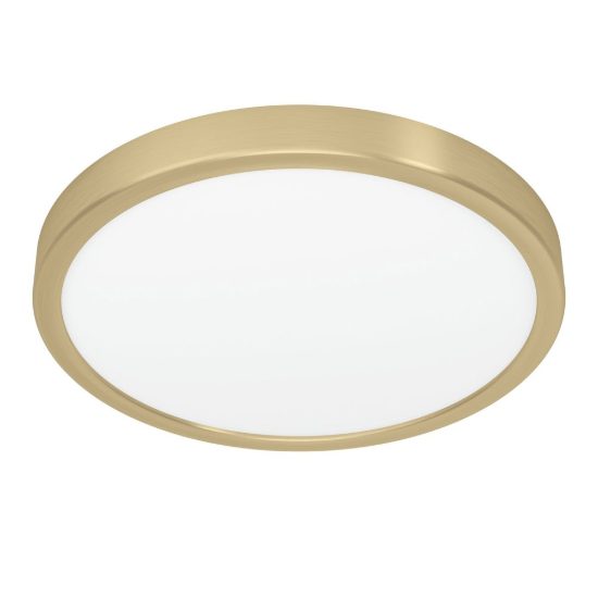Eglo fueva 5 plafoniera led 20,5w 3000k 28,5cm moderna rotonda ottone