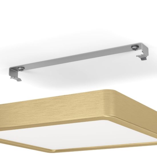 Eglo fueva 5 plafoniera led 17w 3000k 21cm moderna quadrata ottone