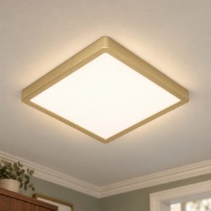 Eglo fueva 5 plafoniera led 20,5w 3000k 28,5cm moderna quadrata ottone