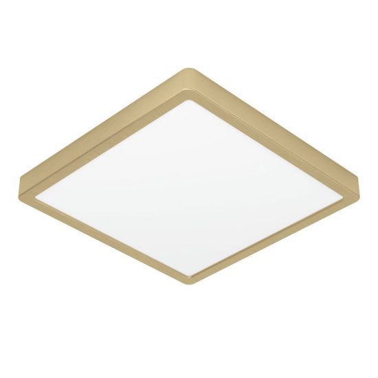 Eglo fueva 5 plafoniera led 20,5w 3000k 28,5cm moderna quadrata ottone