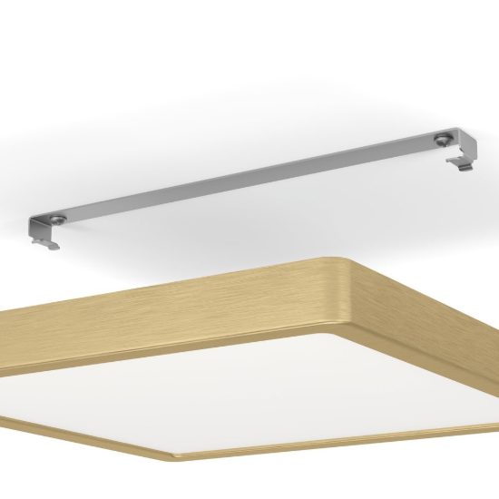 Eglo fueva 5 plafoniera led 20,5w 3000k 28,5cm moderna quadrata ottone