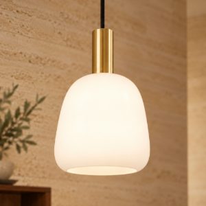 Eglo manzanares lampada a sospensione globo ottone spazzolato e oro per ingresso 23cm
