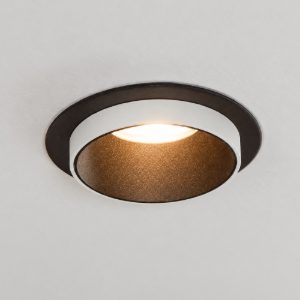 Eglo carosso faretto da incasso per cartongesso rotondo metallo nero bianco