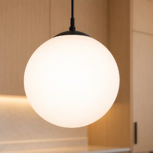 Eglo rondo 3 lampadario moderno per ingresso globo nero a sospensione 30cm