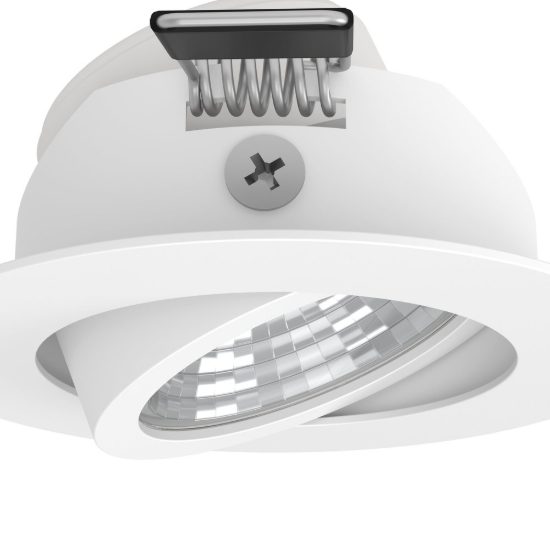 Eglo saliceto set 3 faretti da incasso per cartongesso orientabili led 3x4,8w 2700k foro 6,8cm bianco