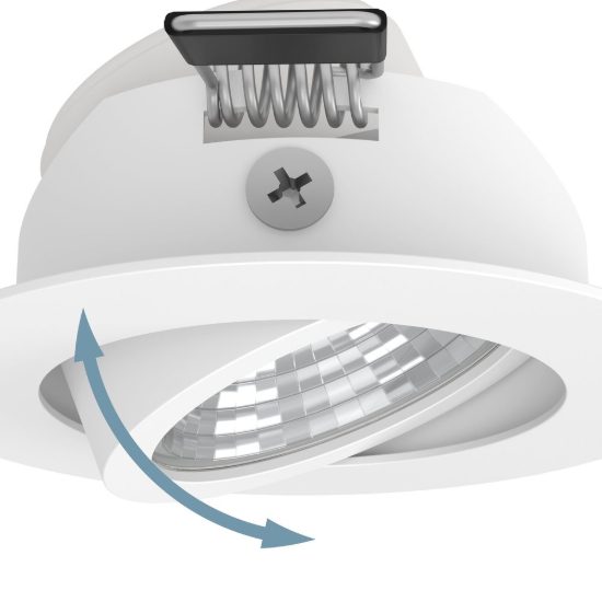 Eglo saliceto set 3 faretti da incasso per cartongesso orientabili led 3x4,8w 2700k foro 6,8cm bianco