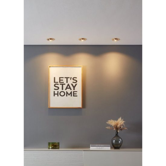 Eglo saliceto set 3 faretti da incasso per cartongesso orientabili led 3x4,8w 2700k foro 6,8cm nichel opaco