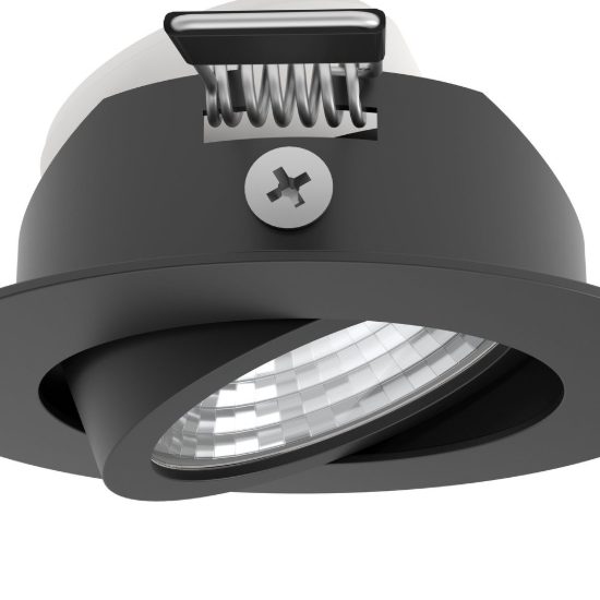 Eglo saliceto set 3 faretti da incasso per cartongesso orientabili led 3x4,8w 2700k foro 6,8cm nero