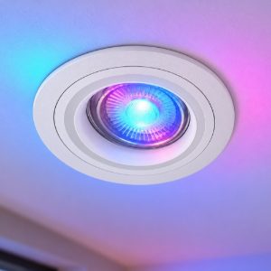 Eglo carosso z faretto da incasso per cartongesso rotondo led 4,7w rgb 2700k 6500k con controllo smart bianco