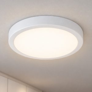Eglo fueva 5 plafoniera led 17w 3000k 21cm moderna bianca con sensore di movimento