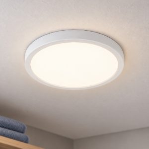 Eglo fueva 5 plafoniera led 20,5w 3000k 28,5cm moderna bianca con sensore di movimento