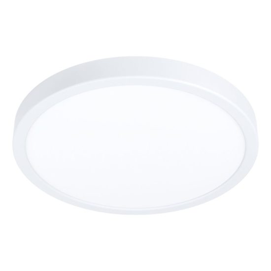 Eglo fueva 5 plafoniera led 20,5w 3000k 28,5cm moderna bianca con sensore di movimento