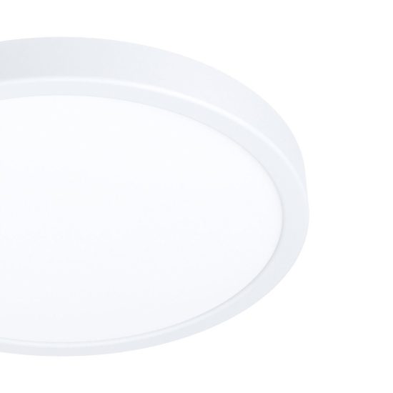 Eglo fueva 5 plafoniera led 20,5w 3000k 28,5cm moderna bianca con sensore di movimento
