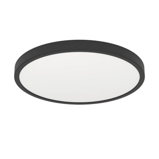 Eglo fueva 6 plafoniera led 17w cct 2700k 6500k 38,9cm per camera da letto moderna rotonda nera