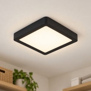 Eglo fueva 6 plafoniera led 7w cct 2700k 6500k 15cm moderna quadrata nera