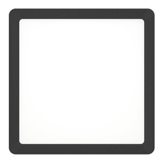 Eglo fueva 6 plafoniera led 10,5w cct 2700k 6500k 22cm moderna quadrata nera