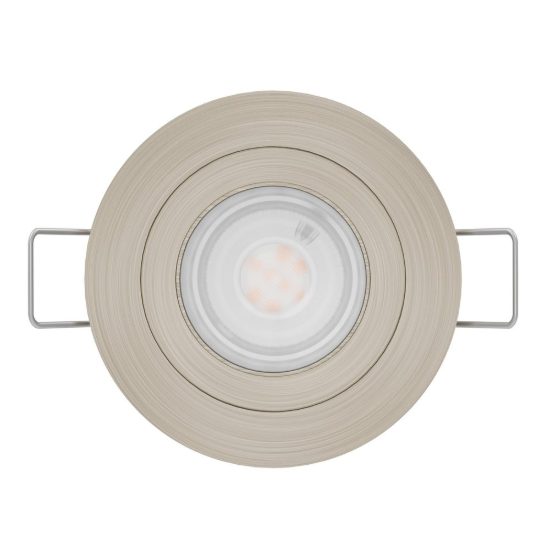 Eglo barranco gu10 faretto da incasso per cartongesso orientabile led 4,5w 4000k foro 6,8cm nichel opaco