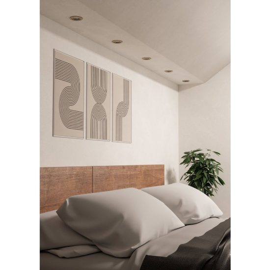 Eglo barranco gu10 set 3 faretti da incasso per cartongesso orientabili led 3x4,5w 4000k foro 6,8cm nichel opaco