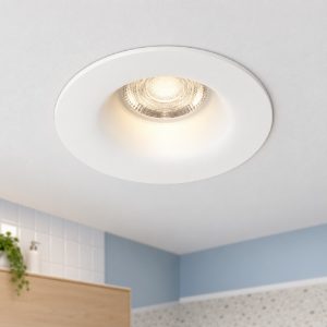Eglo salabate faretto da incasso per cartongesso led 5w cct 2700k 6500k ip65 foro 6,8cm bianco
