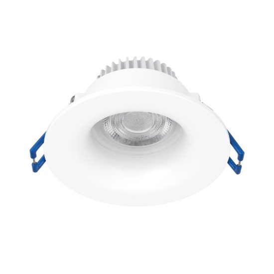 Eglo salabate faretto da incasso per cartongesso led 5w cct 2700k 6500k ip65 foro 6,8cm bianco