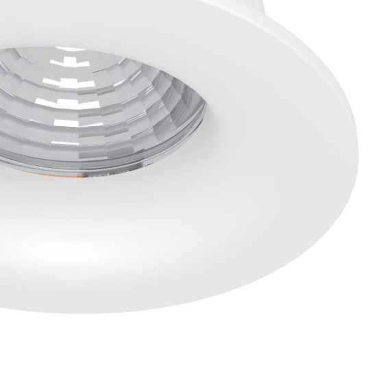 Eglo saliceto set 3 faretti da incasso per cartongesso led 3x4,8w 2700k foro 6,8cm bianco