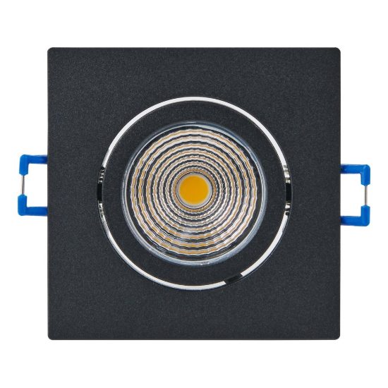 Eglo saliceto set 3 faretti da incasso per cartongesso orientabili led 3x6,4w 4000k quadrato foro 6,8cm nero