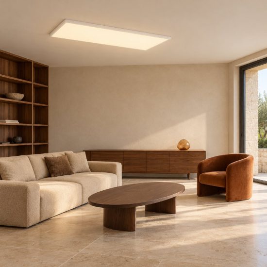 Eglo moradillo plafoniera led 36,5w cct 2700k 6500k 119,5cm per soggiorno moderna bianca