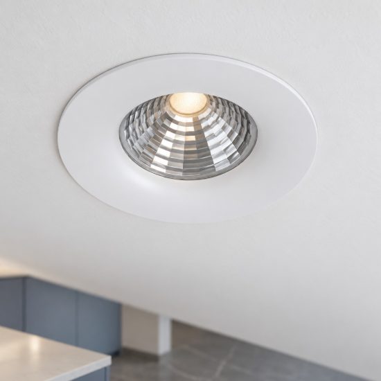 Eglo saliceto faretto da incasso per cartongesso led 6,4w 4000k foro 6,8cm bianco